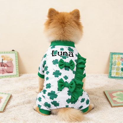 Personalisierter St. Patrick's Day Jumpsuit für Haustiere | inCloth10