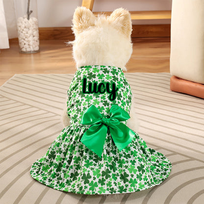 Personalized Pet Lucky St. Patrick’s Day Dress | inCloth01