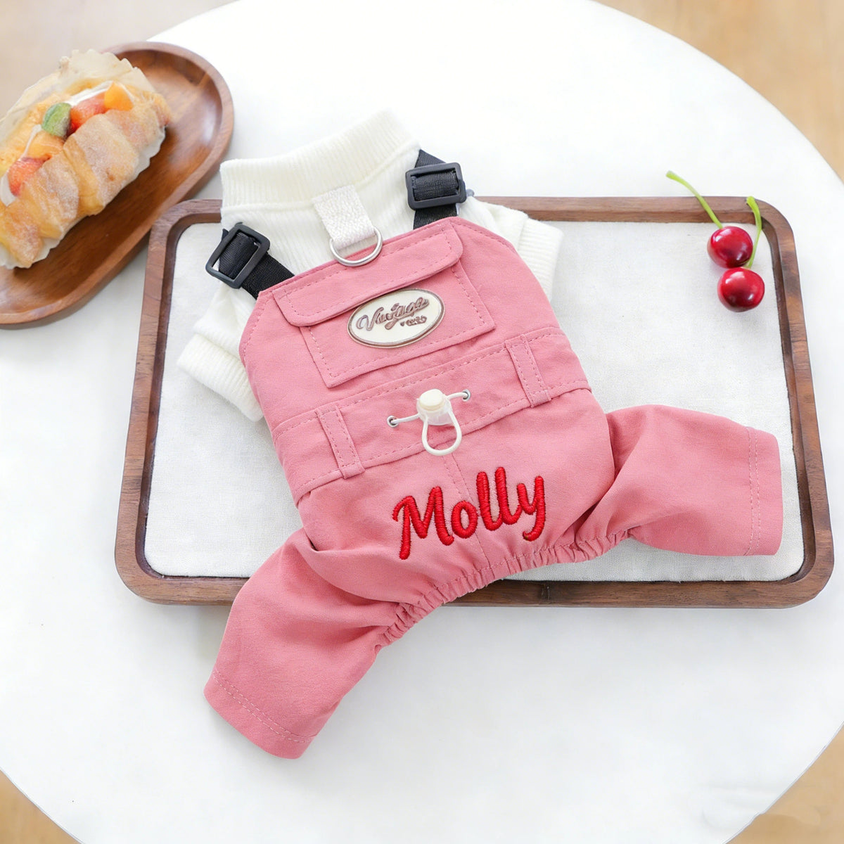 Personalisierter bestickter Haustier-Jumpsuit mit Namen | inCloth21